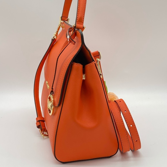 MICHAEL KORS TALIA LARGE TH SATCHEL CLEMENTINE - Picture 6 of 16